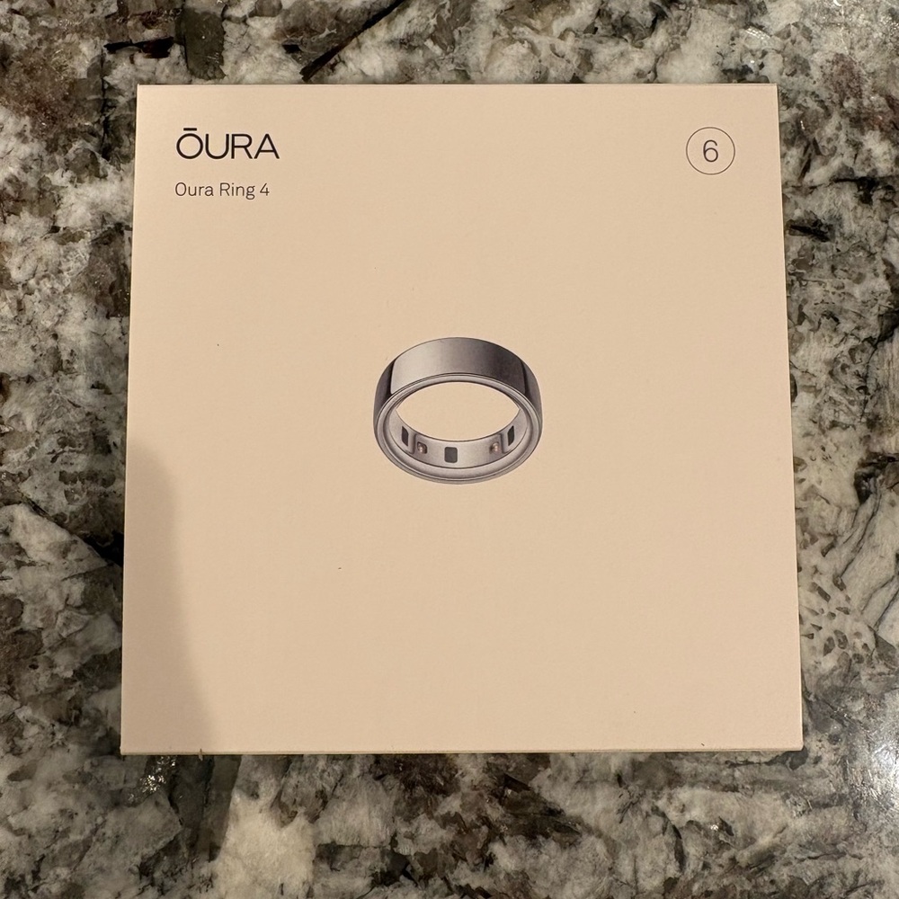 ŌURA Ring 4 Smart Ring - Silver (Size 6)